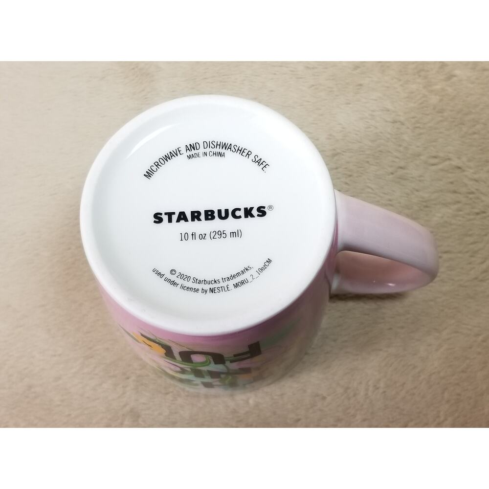 Starbucks Pink Coffee Mug 10oz Mermaid Logo 2020 Teacup Thankful 4" Collectible - Picture 12 of 14